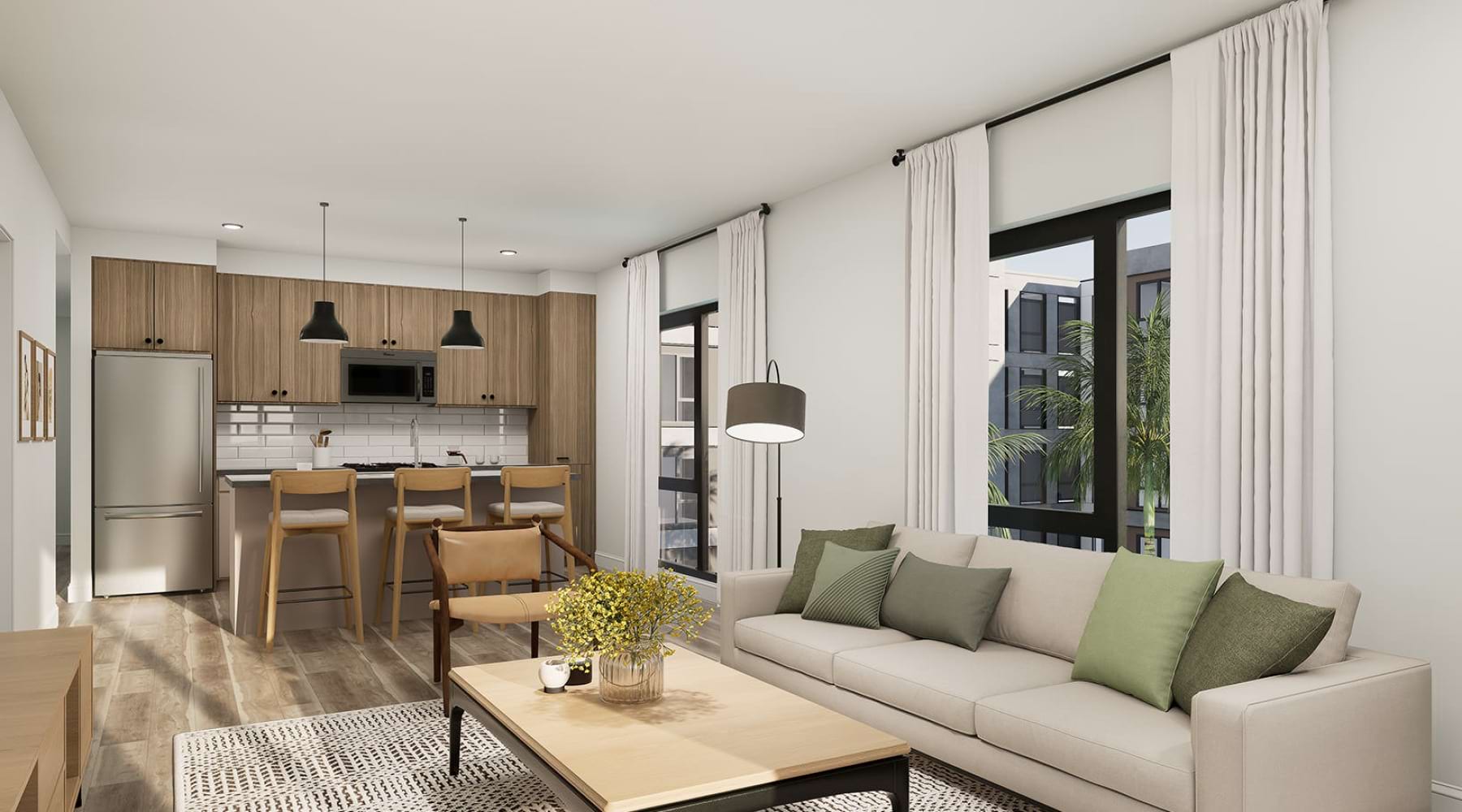 open concept living room