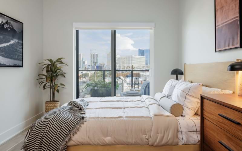 Bedroom with Skyline view