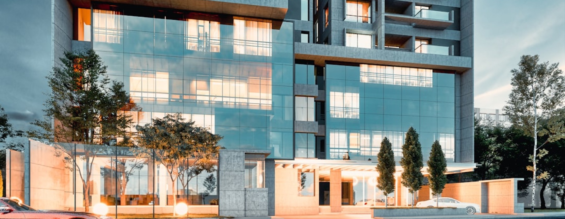 modern luxury apartment building - Apartments with premium amenities