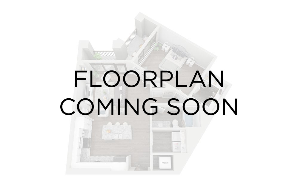 Coming Soon - Studio floorplan layout with 1 bathroom and 1000 square feet